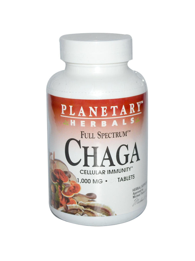 Planetary Herbals, Chaga Full Spectrum 1000mg, 120 ct