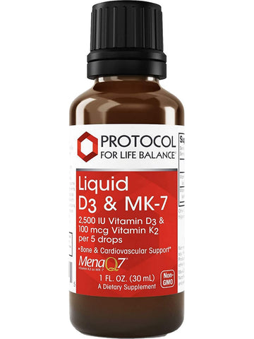 Protocol For Life Balance, Liquid D3 & MK-7, 1 fl oz (30 mL)