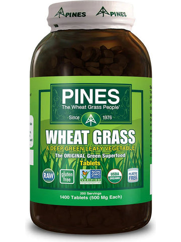 PINES Wheat Grass, Wheat Grass 500mg, 1400 Tablets