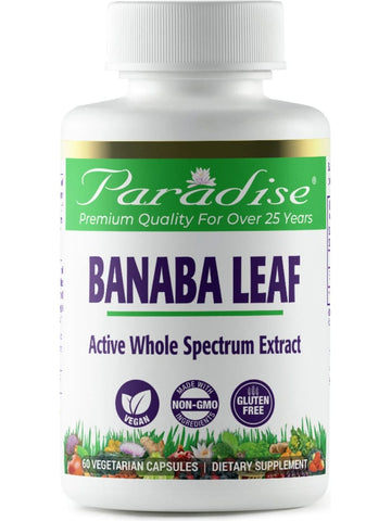 Paradise Herbs, Banaba leaf, 60 vegetarian capsules