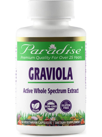 Paradise Herbs, Graviola, 60 vegetarian capsules