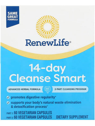 RenewLife, 14-day Cleanse Smart, 1 Kit (60 Vegetarian Capsules)