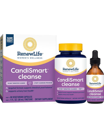 RenewLife, CandiSmart Cleanse, 1 Kit (60 Vegetarian Capsules and 1 fl oz Tincture)
