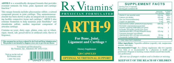Rx Vitamins, Arth-9, 120 Capsules