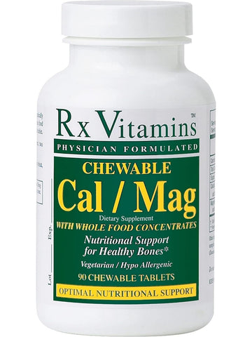 Rx Vitamins, Cal/Mag, with Whole Food Concentrates, 90 Chewable Tablets