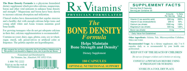 Rx Vitamins, The Bone Density Formula, 180 Capsules