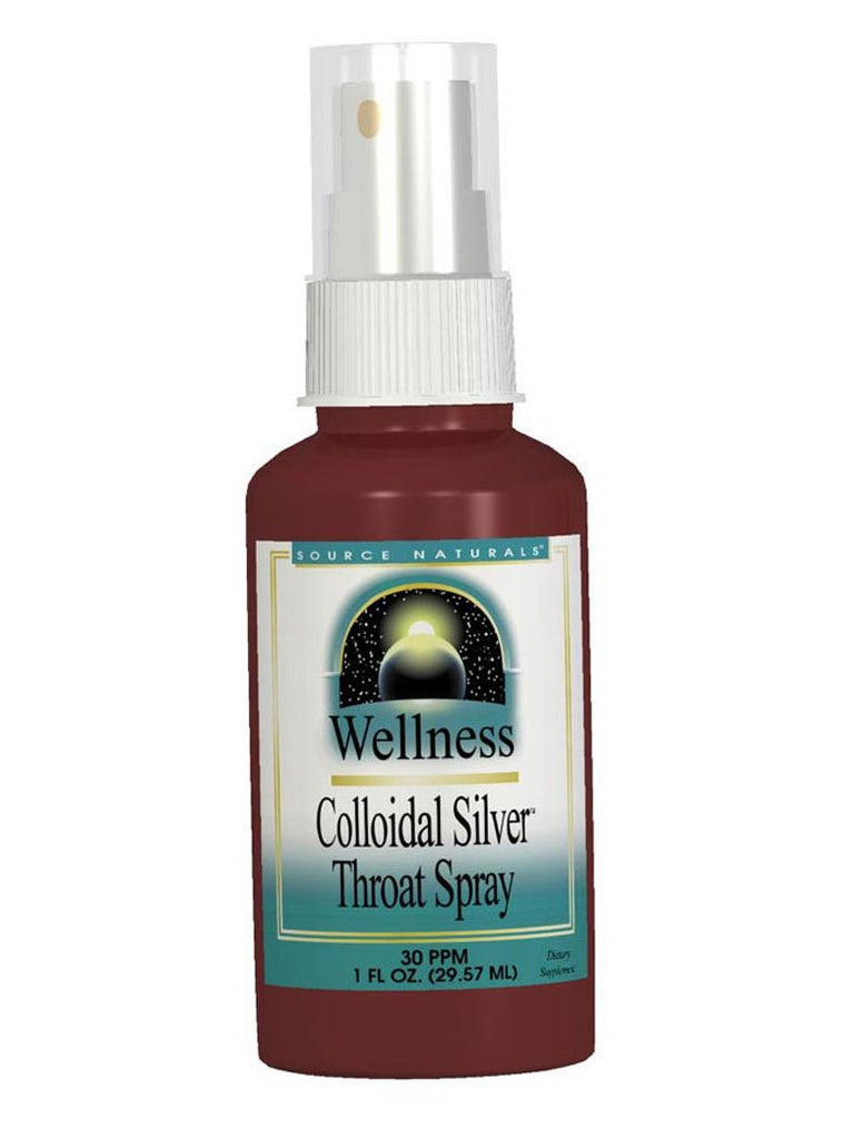 Source Naturals, Wellness Colloidal Silver Throat Spray 30 ppm, 1 oz
