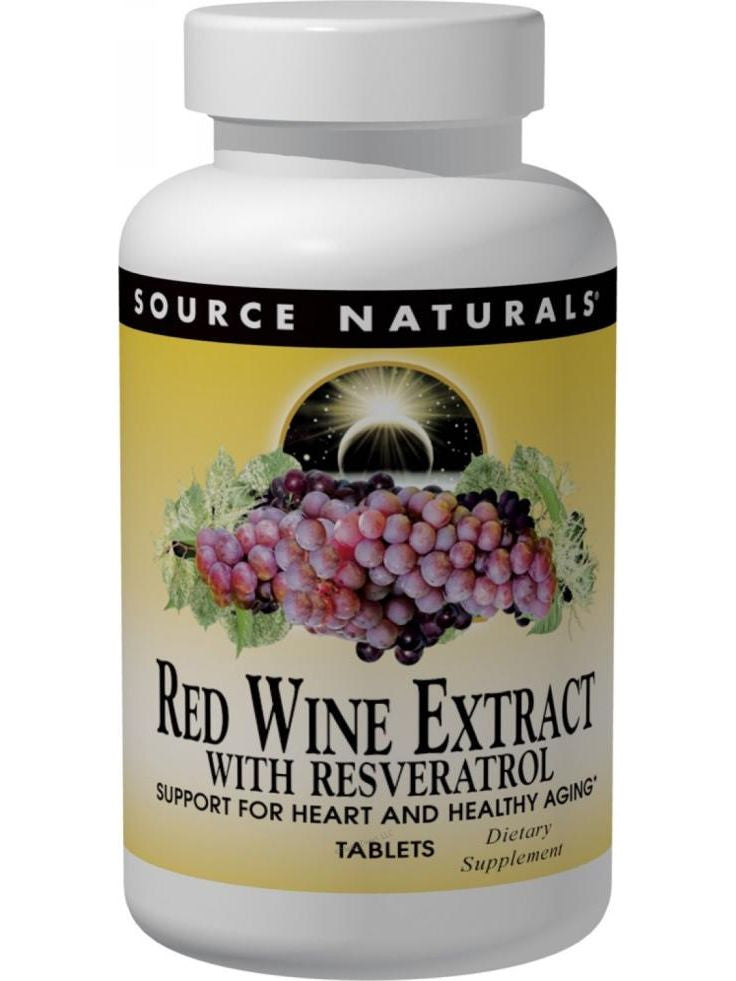 Source Naturals, Red Wine Extract w/Resveratrol, 60 ct