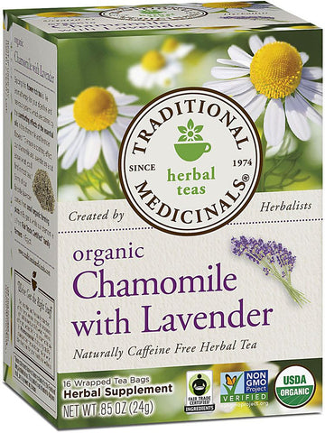 Traditional Medicinals, Organic Chamomile w/Lavender Tea, 16 bags