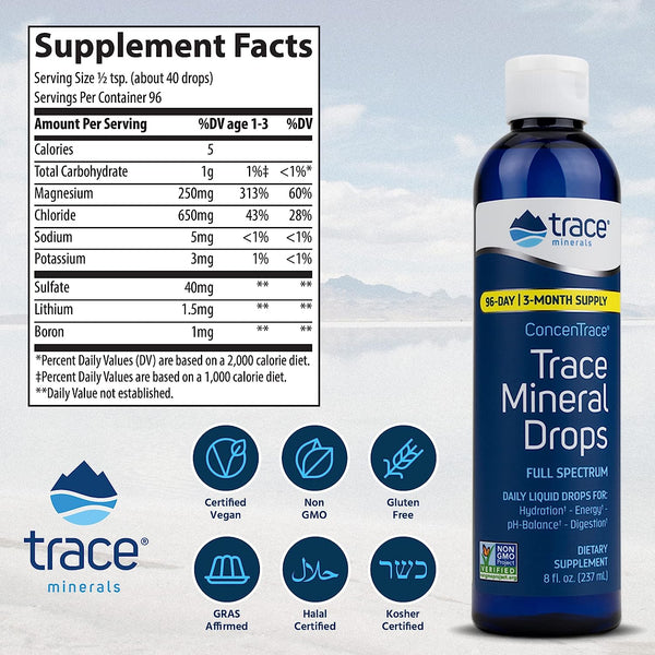 Trace Minerals, ConcenTrace Trace Mineral Drops, 8 fl oz