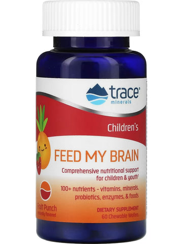 Trace Minerals, Children's Feed My Brain, 60 Chewable Wafers