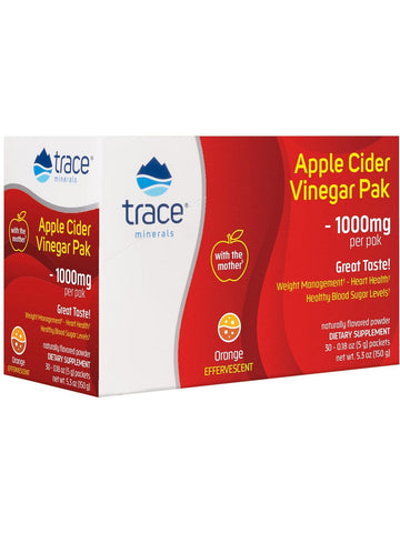 Trace Minerals, Apple Cider Vinegar Pak, 1,000mg ACV per packet, 30 Packets