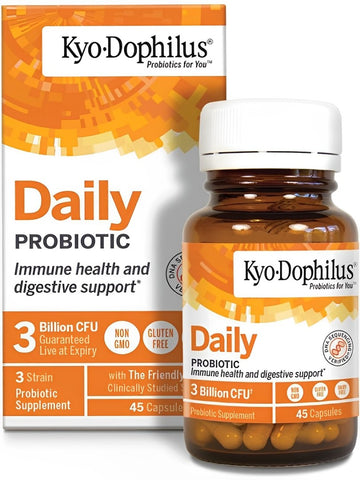 Wakunaga, Kyo Dophilus, Daily Probitotic, Immune health and digestive support, 45 Capsules