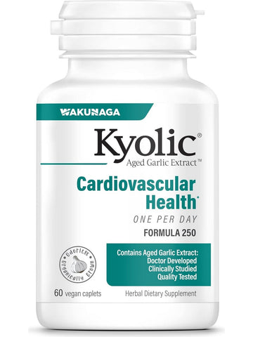 Wakunaga, Kyolic, Cardiovascular Health ONE PER DAY Formula 250, 60 Vegan Capsules