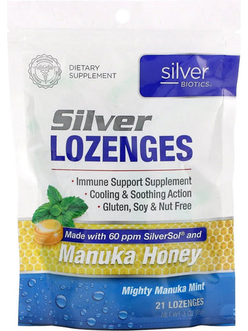 Silver Biotics, Silver Lozenge with Manuka Honey, 21 Lozenges