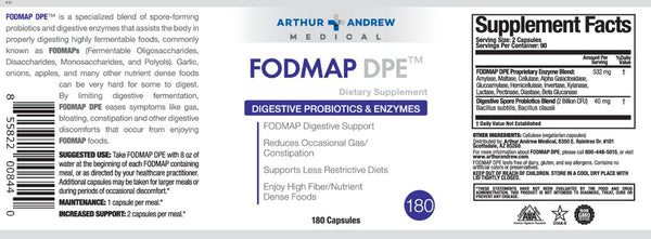 Arthur Andrew Medical, FODMAP DPE, 180 Capsules