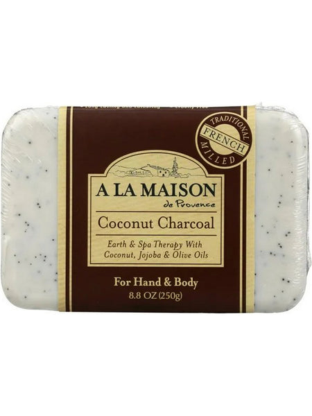 A La Maison de Provence, Coconut Charcoal Bar Soap, 8.8 oz