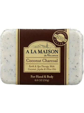 A La Maison de Provence, Coconut Charcoal Bar Soap, 8.8 oz