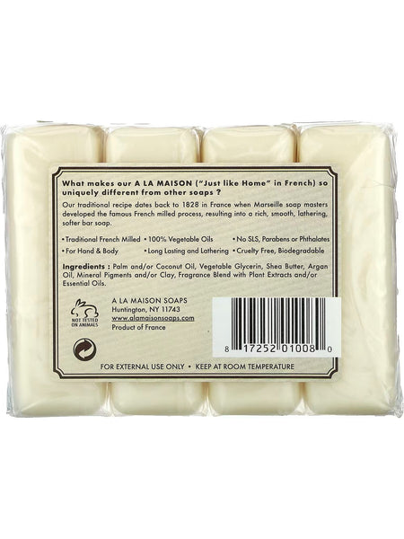 A La Maison de Provence, Oat Milk Bar Soap Value Pack, 4 Bars