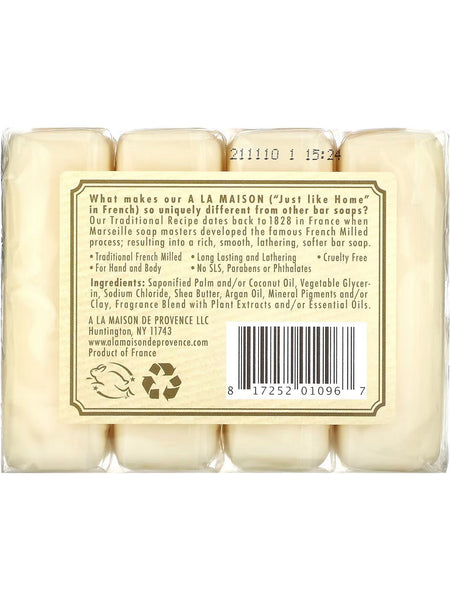 A La Maison de Provence, Sweet Almond Bar Soap Value Pack, 4 Bars