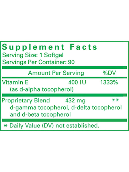 A.C. Grace Company, UNIQUE E Mixed Tocopherols Concentrate, 90 Softgels