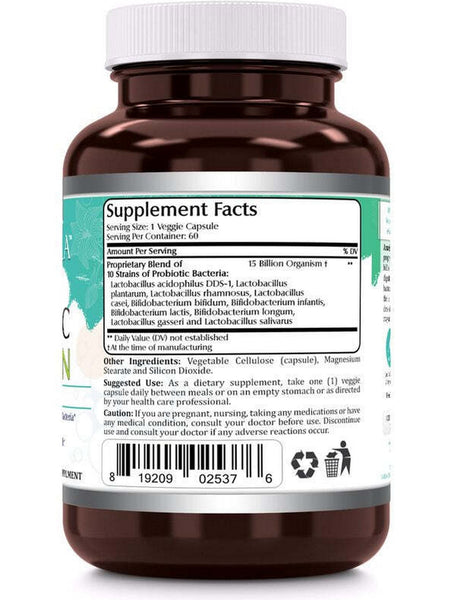 Amazing Flora, Probiotic 15 Billion, 10 Strains, 60 Veggie Capsules