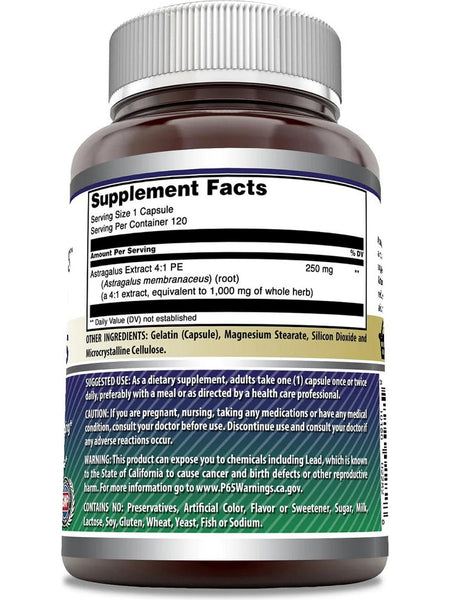 Amazing Formulas, Astragalus, 1000 mg, 120 Veggie Capsules