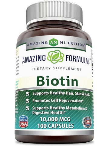 Amazing Formulas, Biotin, 10,000 mcg, 100 Veggie Capsules