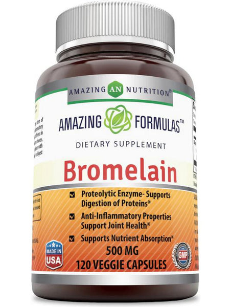 Amazing Formulas, Bromelain, 500 mg, 120 Veggie Capsules