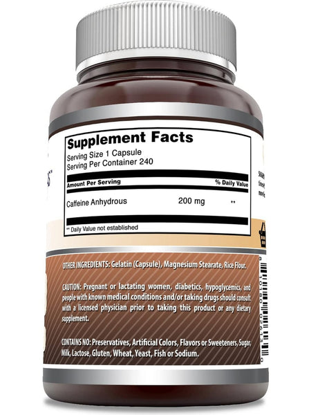 Amazing Formulas, Caffeine, 200 mg, 240 Capsules