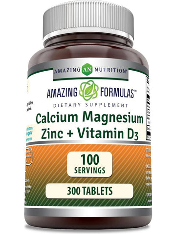 Amazing Formulas, Calcium Magnesium, Zinc + Vitamin D3, 300 Tablets