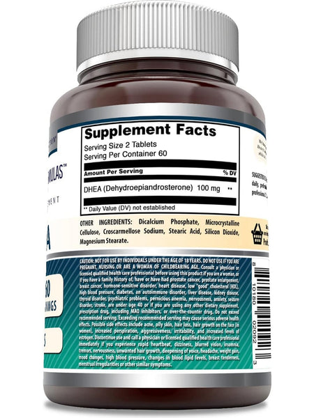 Amazing Formulas, DHEA, 100 mg, 60 servings, 120 Tablets