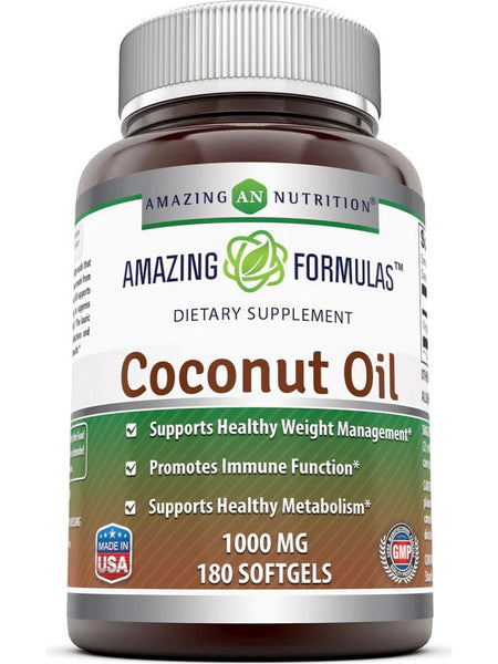 Amazing Formulas, Coconut Oil, 1000 mg, 180 Softgels