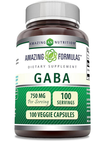 Amazing Formulas, GABA, 750 mg, 100 Veggie Capsules