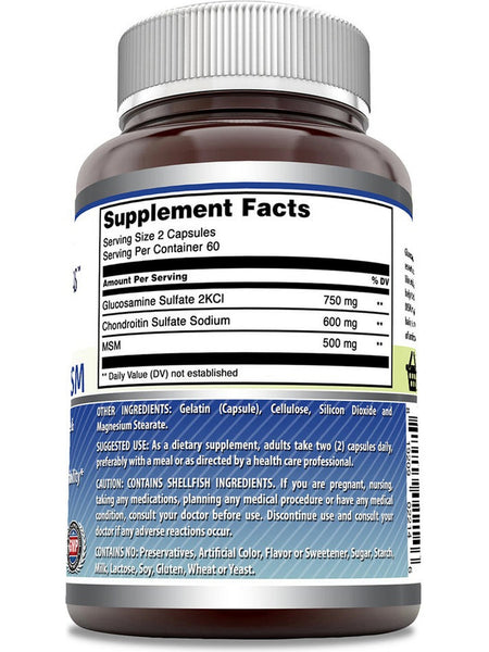 Amazing Formulas, Glucosamine, Chondroitin & MSM, 120 Capsules