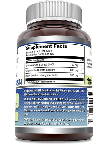 Amazing Formulas, Glucosamine, Chondroitin & MSM, 240 Capsules