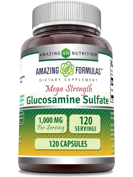 Amazing Formulas, Mega Strength Glucosamine Sulfate, 1000 mg, 120 Capsules