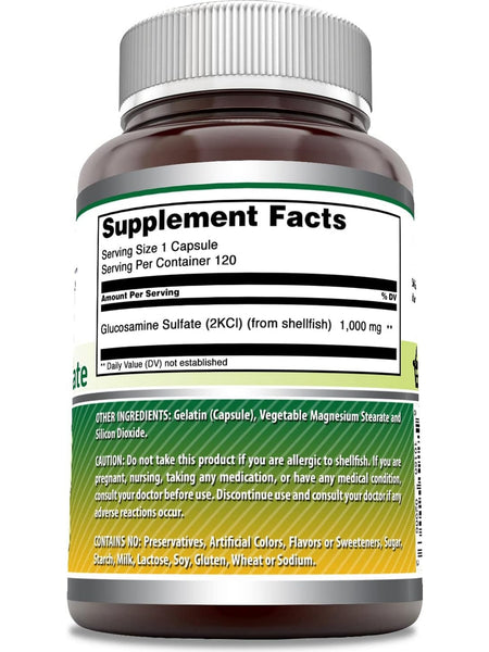 Amazing Formulas, Mega Strength Glucosamine Sulfate, 1000 mg, 120 Capsules