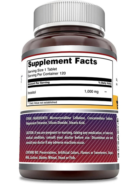 Amazing Formulas, Inositol, 1000 mg, 120 Tablets