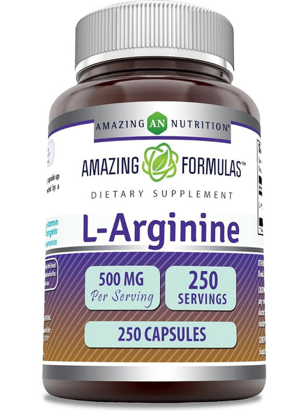 Amazing Formulas, L-Arginine, 500 mg, 250 Capsules