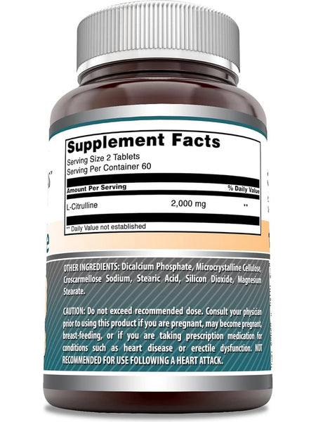 Amazing Formulas, L-Citrulline, 2000 mg, 120 Tablets
