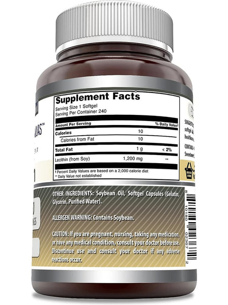 Amazing Formulas, Lecithin, 1200 mg, 240 Softgels