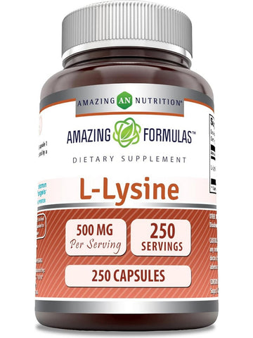 Amazing Formulas, L-Lysine, 500 mg, 250 Capsules