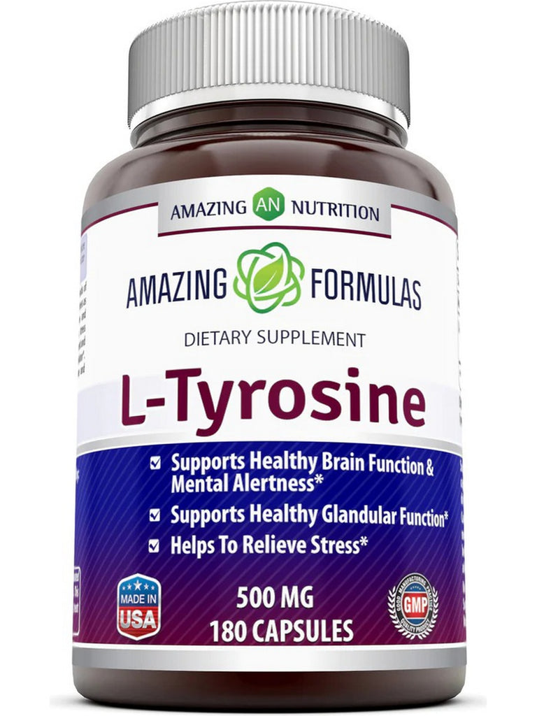 Amazing Formulas, L-Tyrosine, 500 mg, 180 Capsules