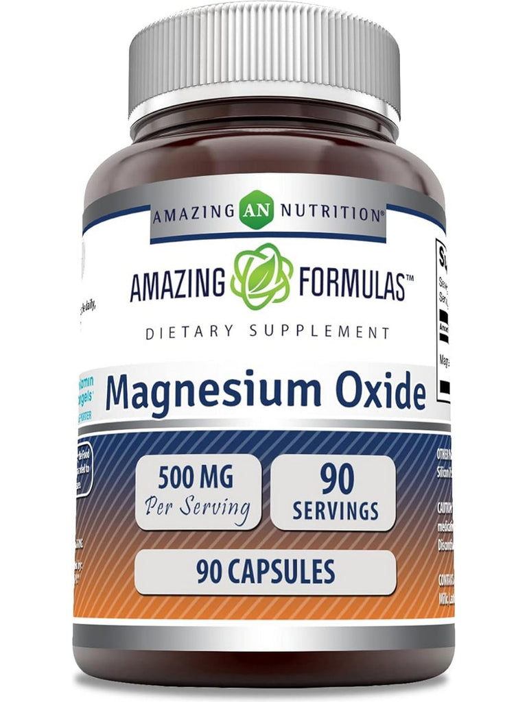 Amazing Formulas, Magnesium Oxide, 500 mg, 90 Capsules