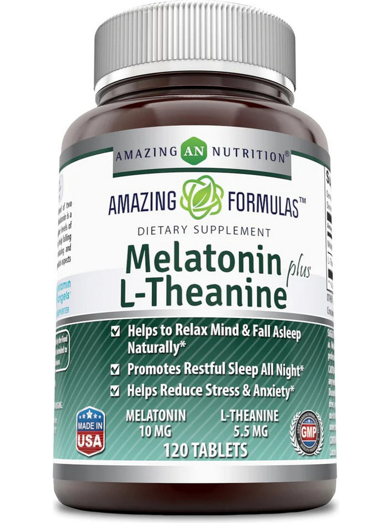 Amazing Formulas, Melatonin Plus L-Theanine, 120 Tablets