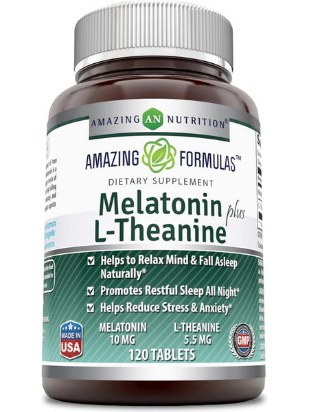 Amazing Formulas, Melatonin Plus L-Theanine, 120 Tablets