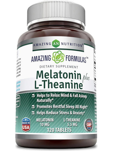 Amazing Formulas, Melatonin Plus L-Theanine, 120 Tablets