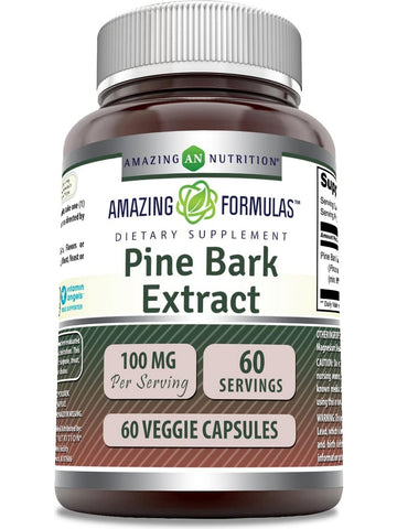 Amazing Formulas, Pine Bark Extract, 100 mg, 60 Veggie Capsules