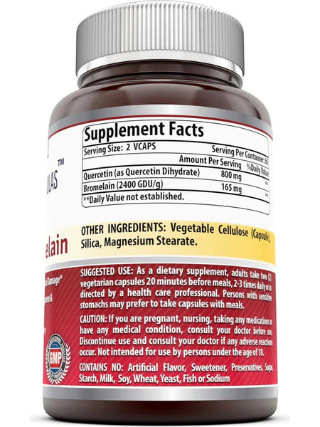 Amazing Formulas, Quercetin Bromelain, 120 VCaps